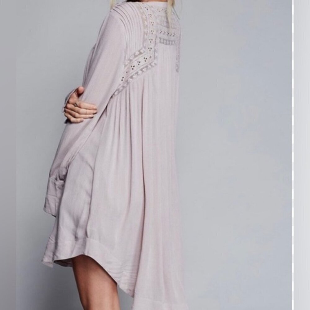 Free People Courtney's Victorian Shirt Dress - Picture 2 of 12